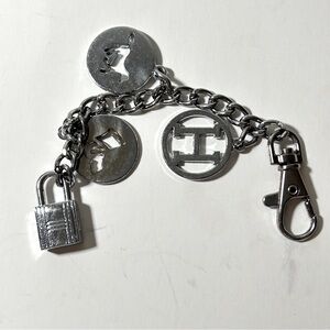 Silver Chain Keychain Bracelet stainless steel 6 in